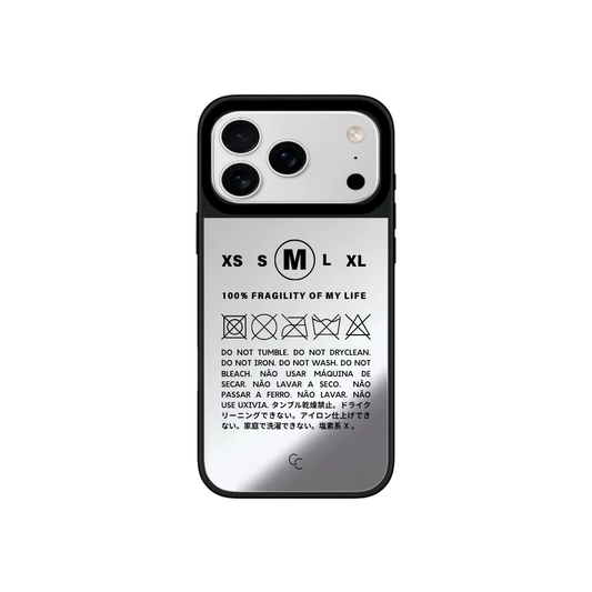 100% Fragility of my life|升級黑框防撞鏡面手機保護殼