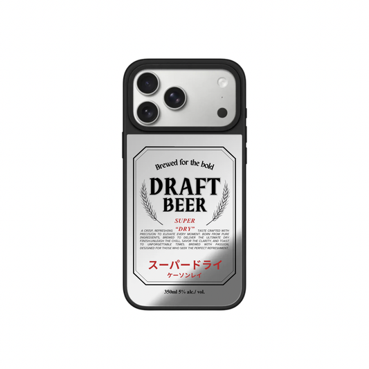 Draft Beer|升級防撞黑框鏡面手機保護殼