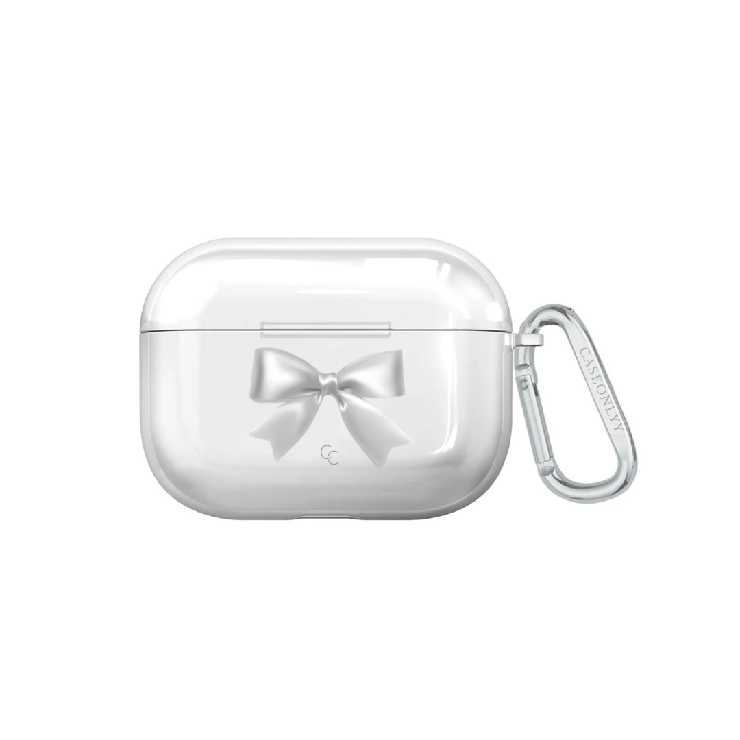 Silver Bow|超輕透水晶不發黃AirPods 硬殼