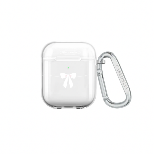 波浪蝴蝶結|超輕透水晶不發黃AirPods 硬殼