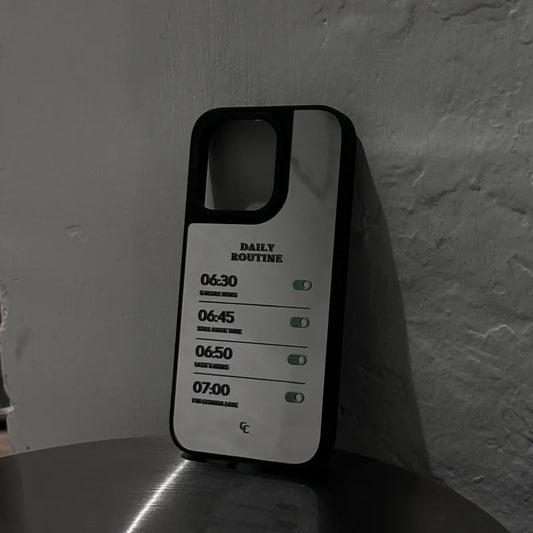 Daily Routine|升級防撞黑框鏡面手機保護殼