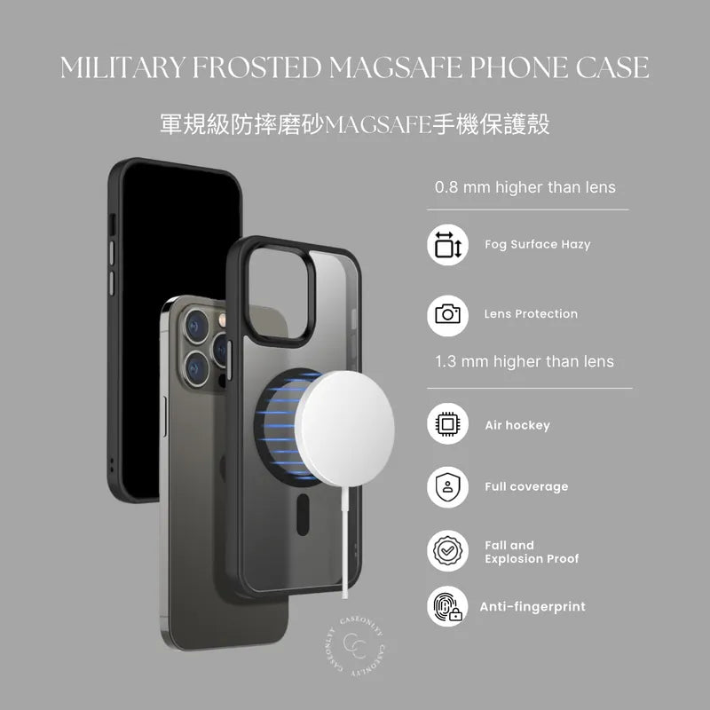 MagSafe OK!軍規級防摔磨砂手機保護殼