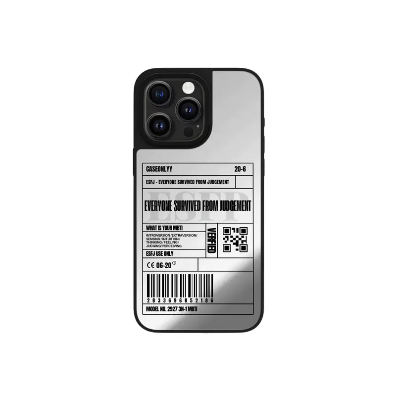 【MBTI】ESFJ - Everyone Survived From Judgement|升級黑框防撞鏡面手機保護殼