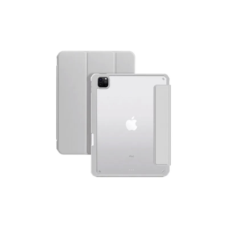 【可拆式磁吸兩用】三摺式不發黃背板iPad 保護套