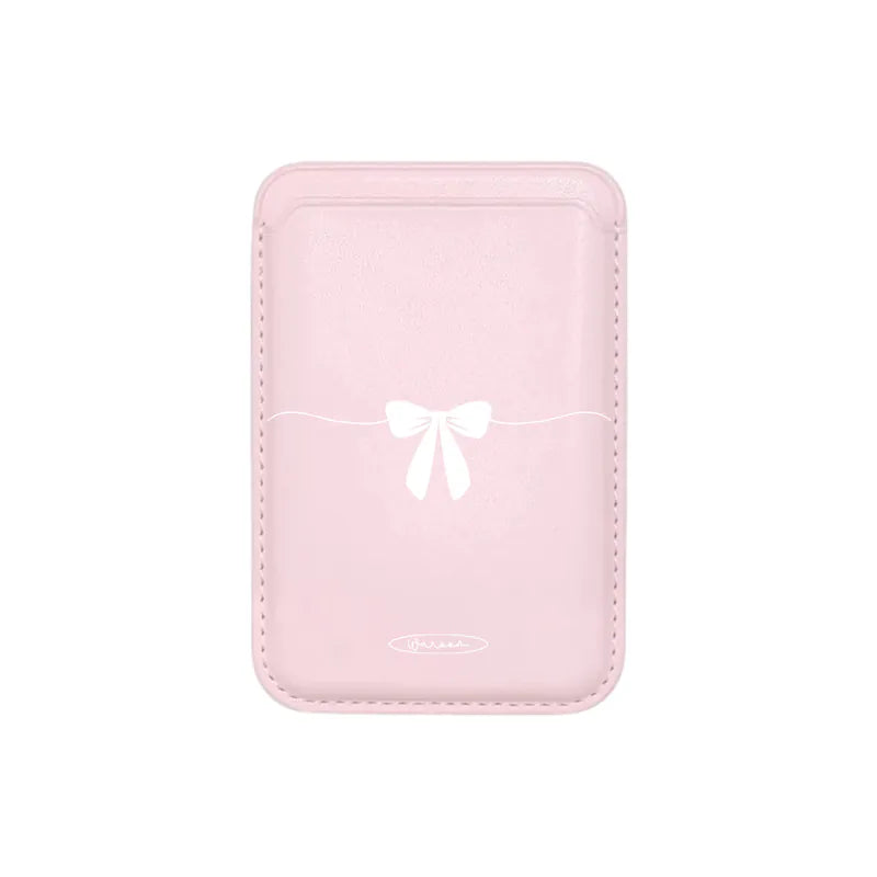 波浪蝴蝶結|MagSafe 超強磁吸皮革卡套