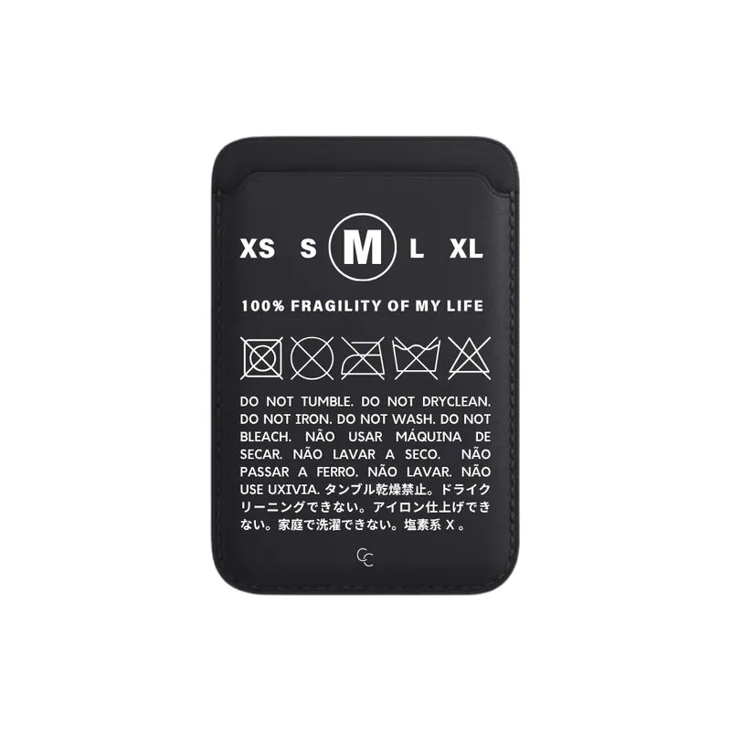 100% Fragility of my life|MagSafe 超強磁吸皮革卡套