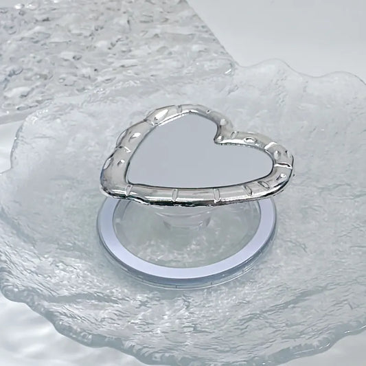 電鍍愛心邊框鏡面MagSafe 手機支架