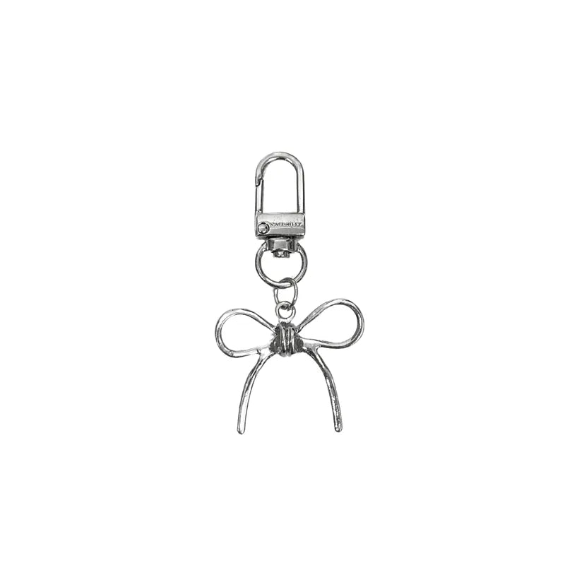 銀色蝴蝶結鎖匙扣/AirPods 掛飾