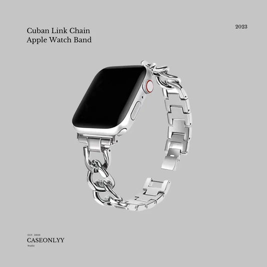 古巴鏈不鏽鋼Apple Watch 錶帶