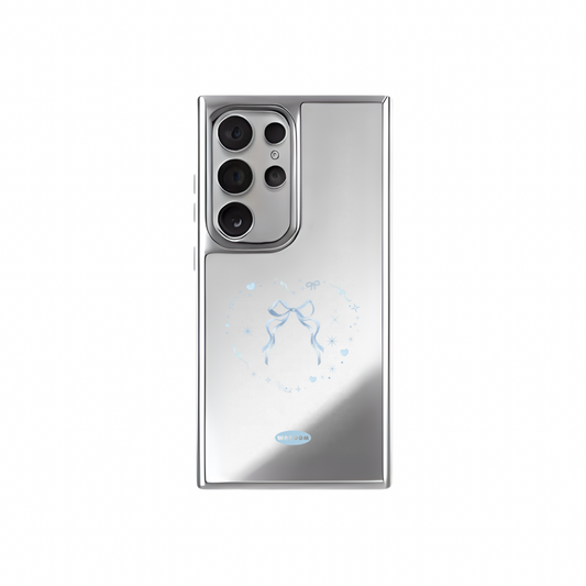 Heart Symbol|升級防撞銀框鏡面手機保護殼