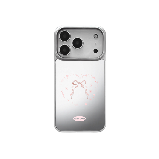 Heart Symbol｜銀色電鍍框鏡面手機保護殼