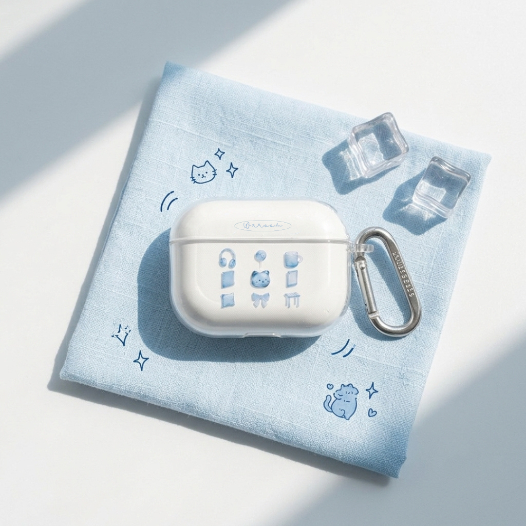 My Cozy Grid｜超輕透水晶不發黃AirPods 硬殼