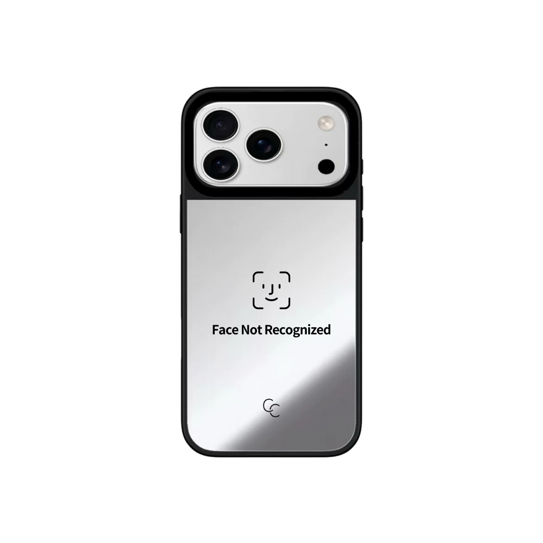 Face Not Recognized｜升級黑框防撞鏡面手機保護殼