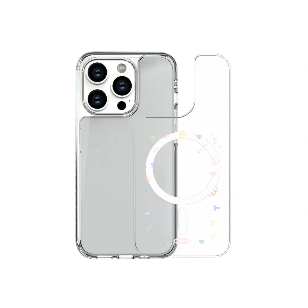 Spring Frame｜可拆卸背板透明手機保護殼