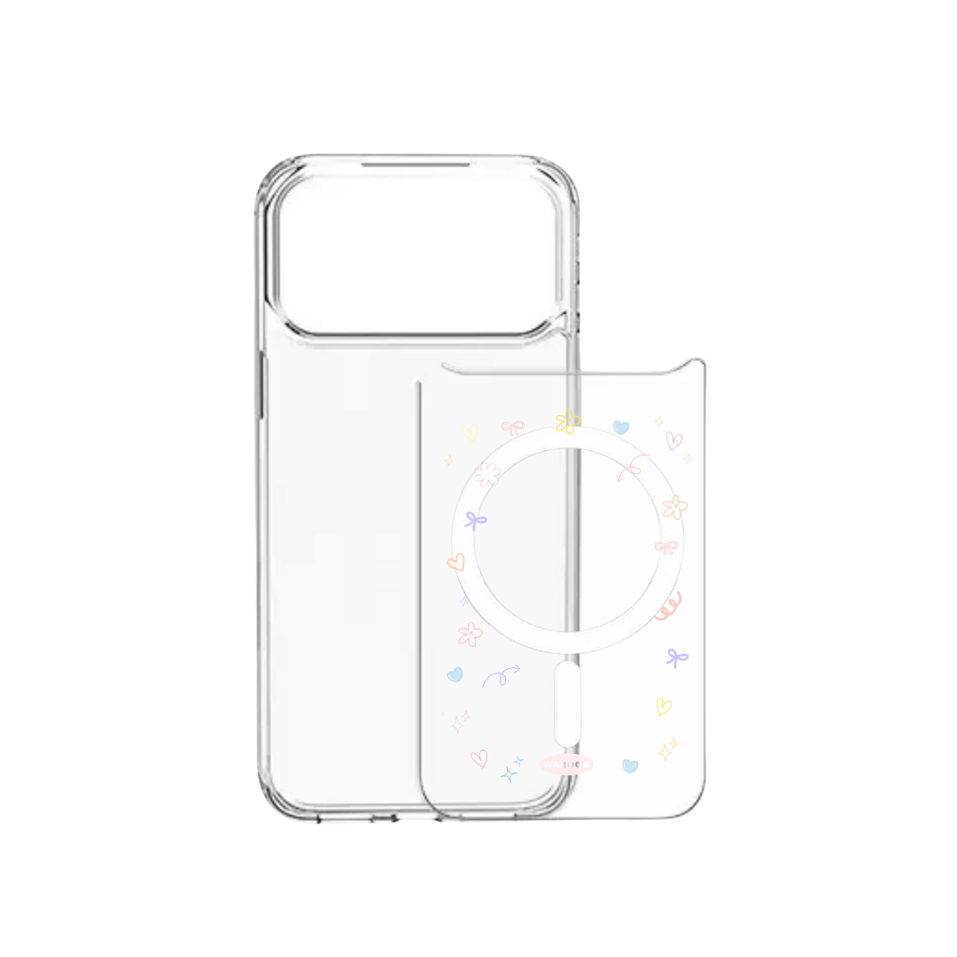 Spring Frame｜可拆卸背板透明手機保護殼
