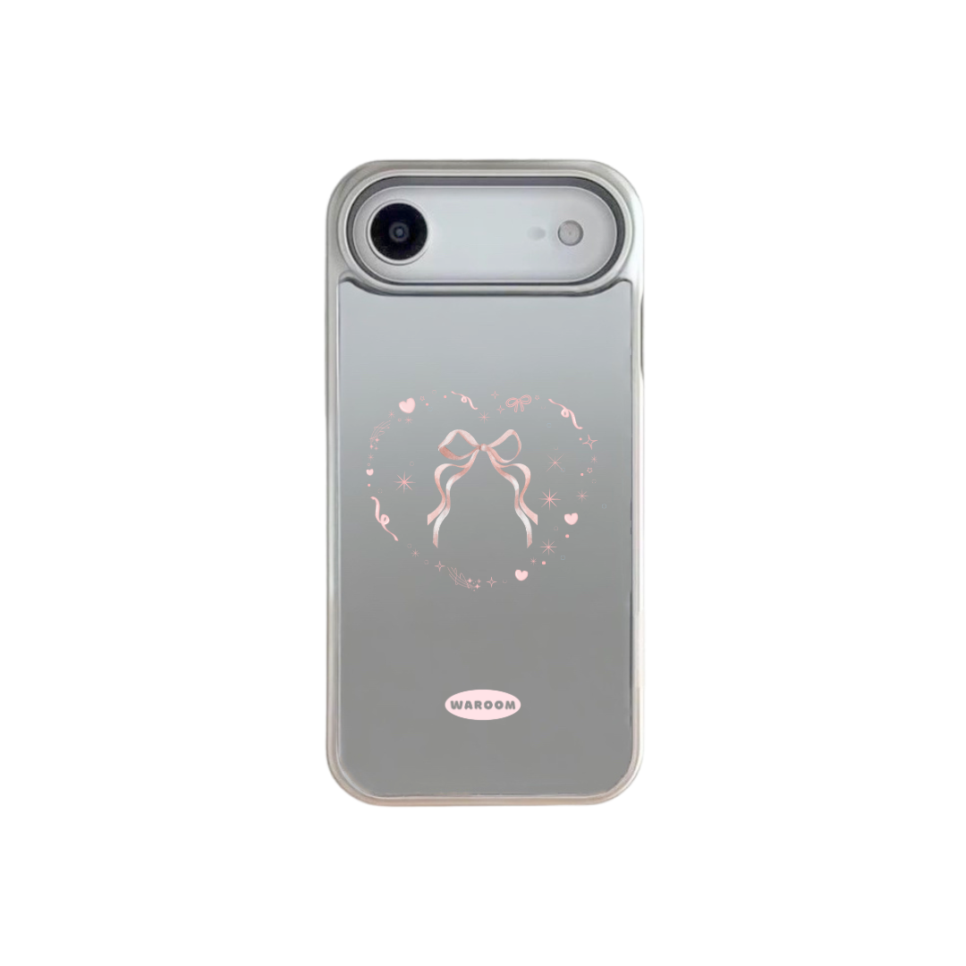 Heart Symbol｜銀色電鍍框鏡面手機保護殼