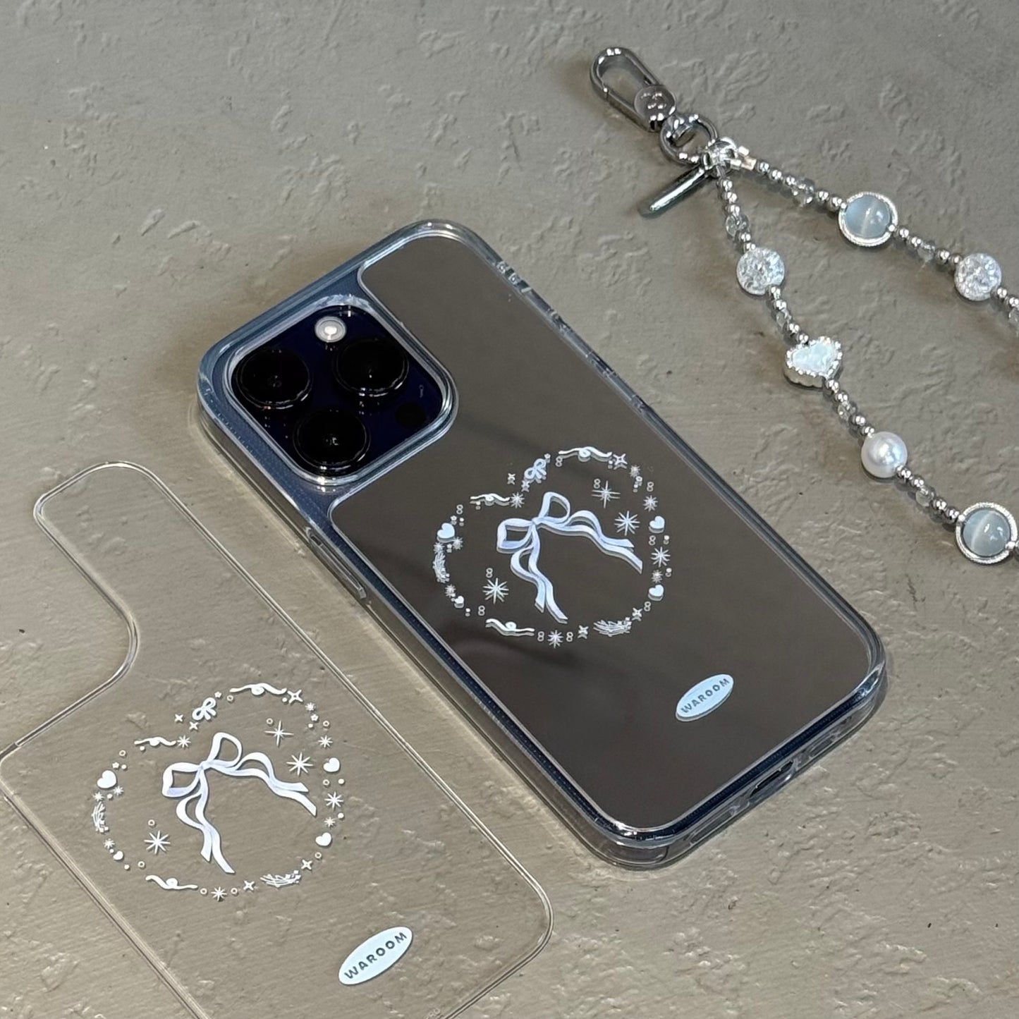 Heart Symbol｜可拆卸鏡面背板透明手機保護殼