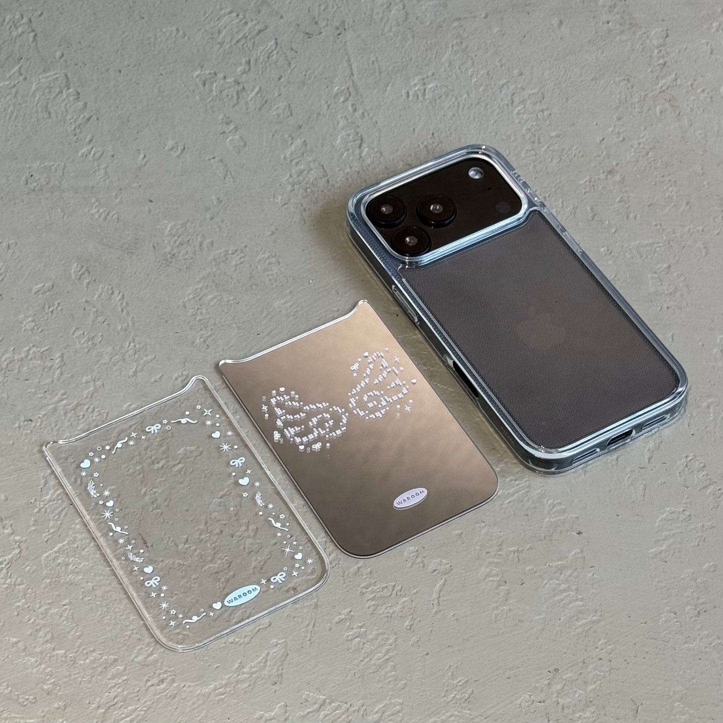 Winglight Stardust｜可拆卸鏡面背板透明手機保護殼