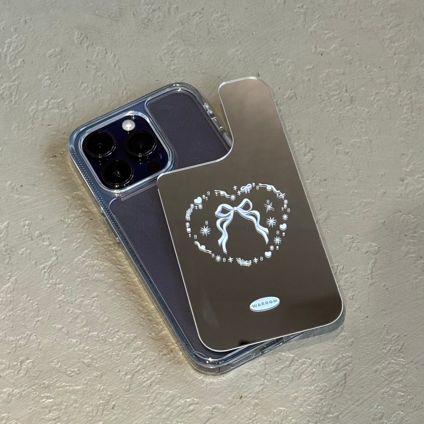 Heart Symbol｜可拆卸鏡面背板透明手機保護殼