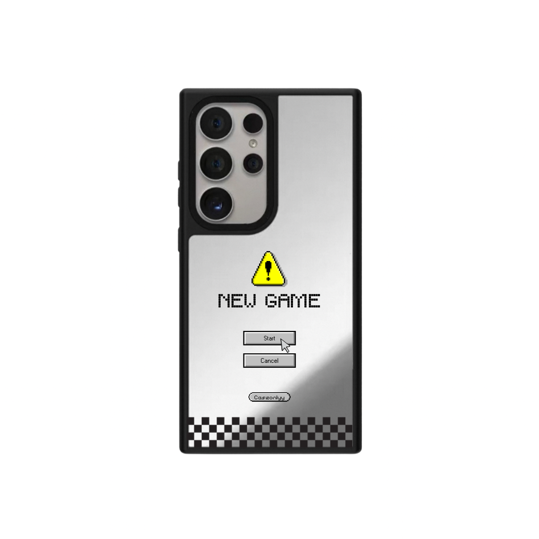 New Game｜升級防撞黑框鏡面手機保護殼