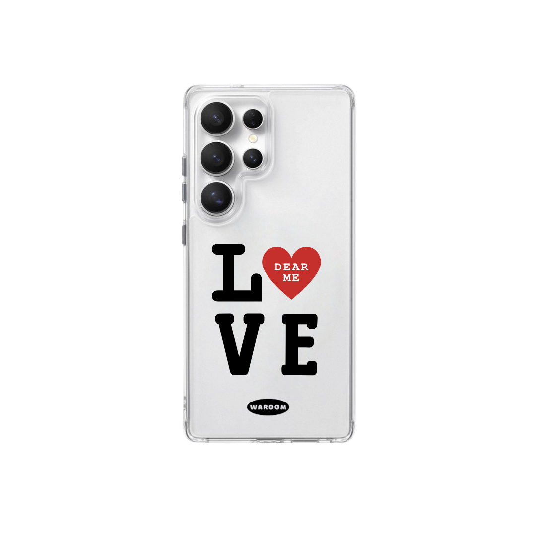 L O V E｜全透明不發黃背板防摔手機保護殼