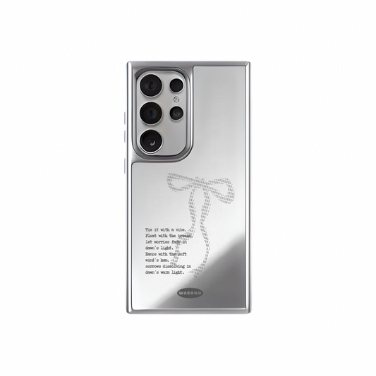 Tie it with a vibe｜升級防撞銀框鏡面手機保護