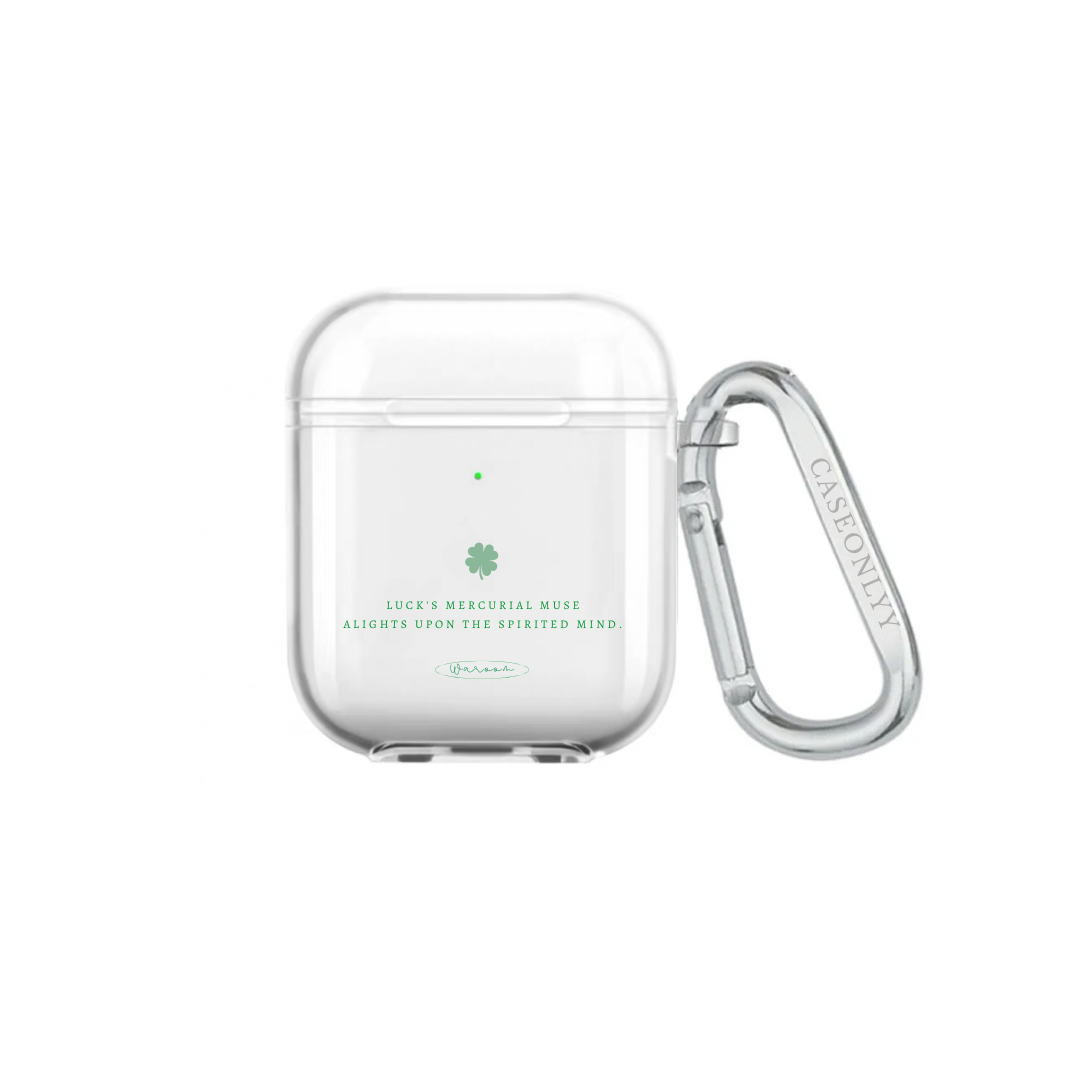 四葉草｜超輕透水晶不發黃AirPods 硬殼