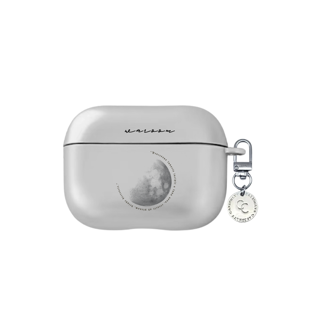 Full Moon｜銀色電鍍霧面AirPods 保護殼