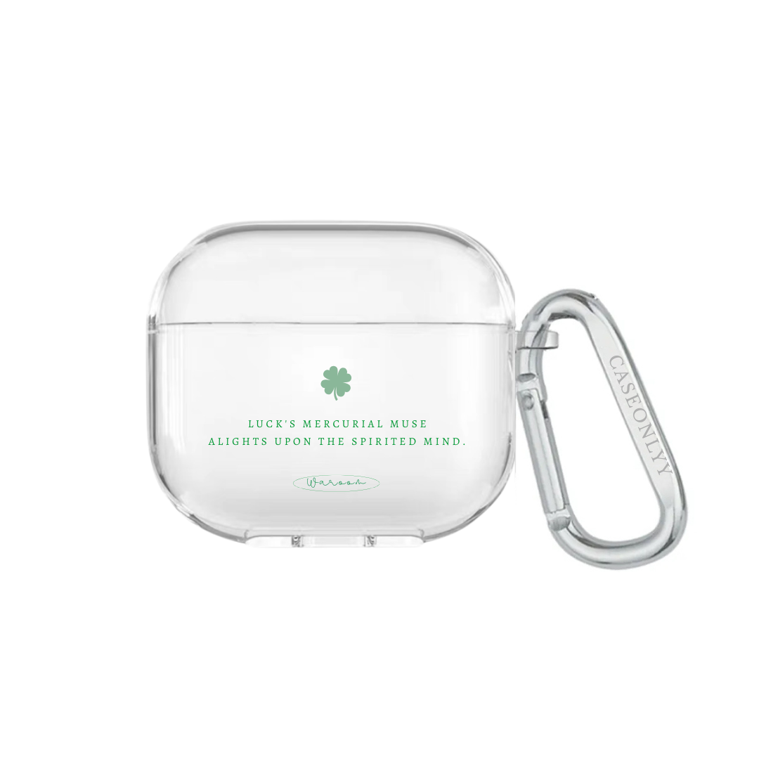 四葉草｜超輕透水晶不發黃AirPods 硬殼