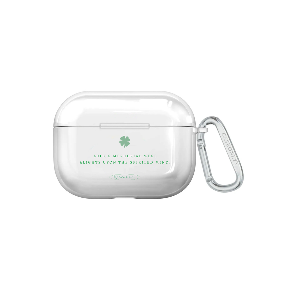 四葉草｜超輕透水晶不發黃AirPods 硬殼