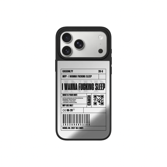 【MBTI】INFP - I Wanna Fucking Sleep｜升級黑框防撞鏡面手機保護殼