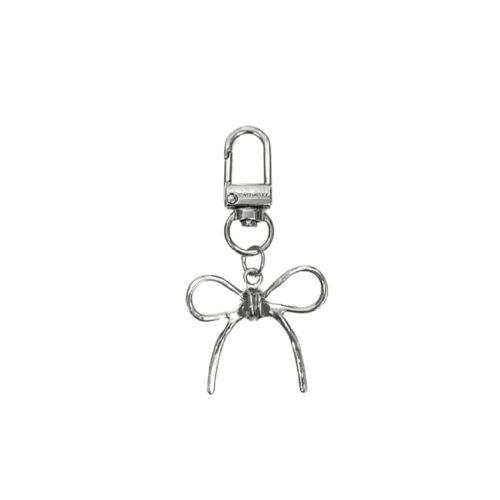 銀色蝴蝶結鎖匙扣/AirPods 掛飾