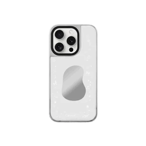 Cute Symbol｜升級防撞銀框鏤空不規則鏡面手機保護殼