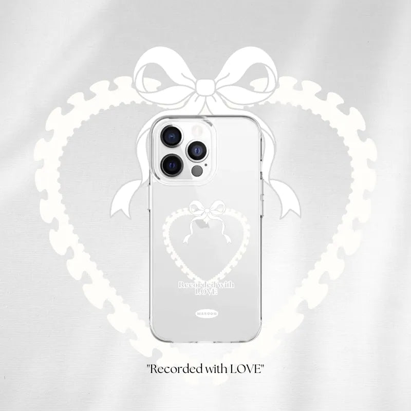 Recorded with LOVE｜全透明不發黃背板防摔手機保護殼