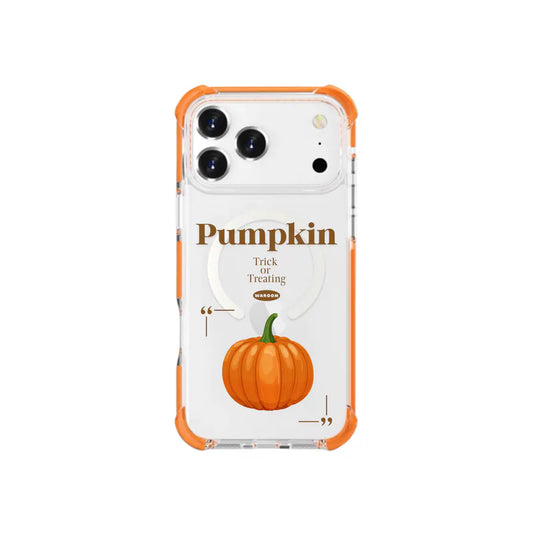 【雙重防禦】Pumpkin｜橙色四角防撞X防撞邊框手機保護殼