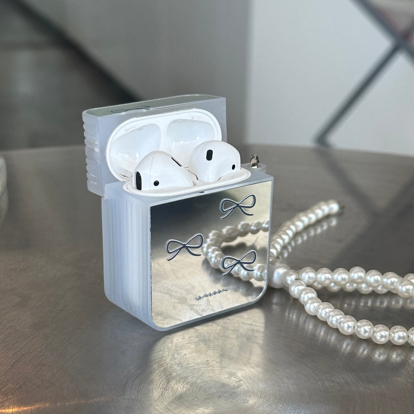 Tiny Bow｜鏡面小方盒AirPods 保護殼