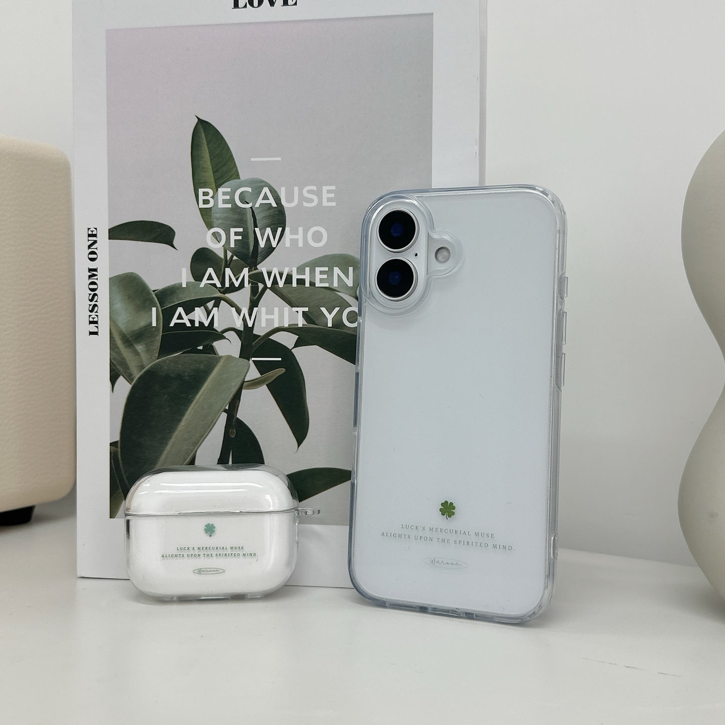 四葉草｜超輕透水晶不發黃AirPods 硬殼