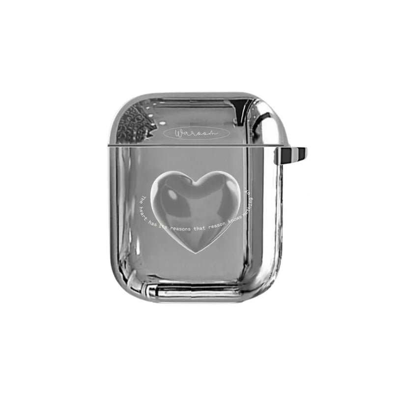 Reasons of Heart｜銀色鏡面電鍍AirPods 保護殼