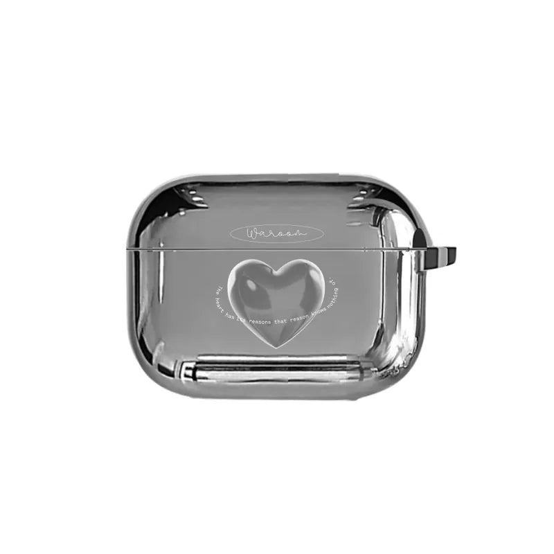 Reasons of Heart｜銀色鏡面電鍍AirPods 保護殼