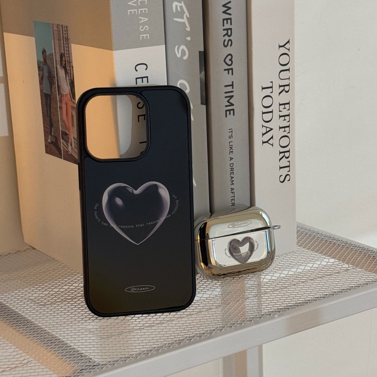 Reasons of Heart｜銀色鏡面電鍍AirPods 保護殼