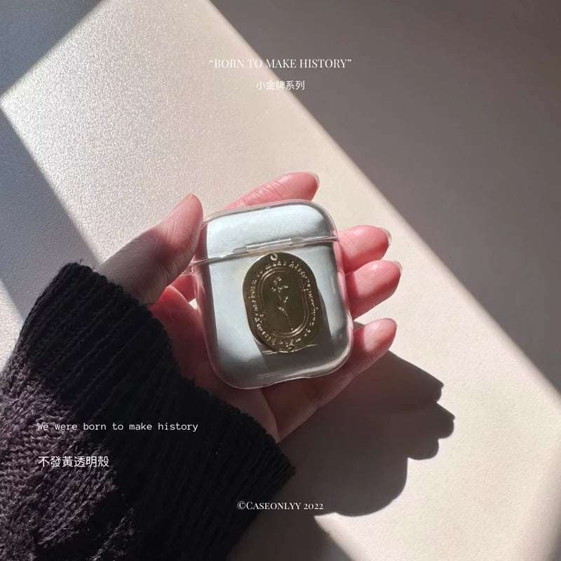 小金牌超輕透水晶不發黃AirPods 硬殼