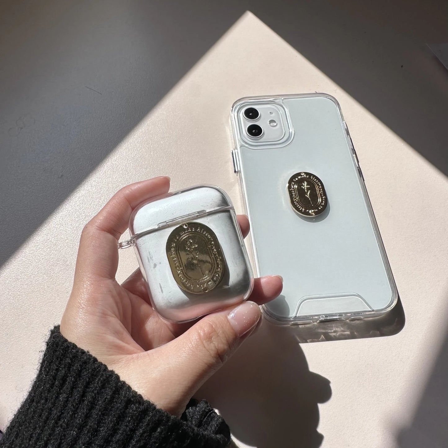 小金牌超輕透水晶不發黃AirPods 硬殼