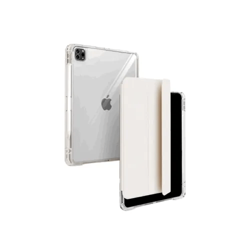 【導軌式可拆蓋】三摺式不發黃背板iPad 保護套