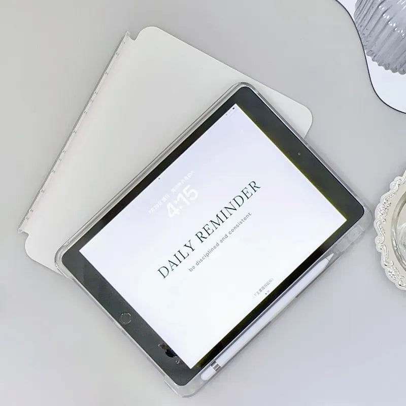 【導軌式可拆蓋】三摺式不發黃背板iPad 保護套