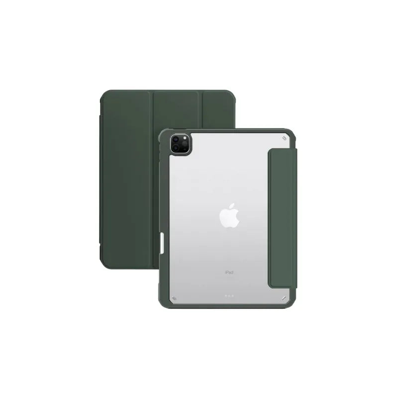 【可拆式磁吸兩用】三摺式不發黃背板iPad 保護套