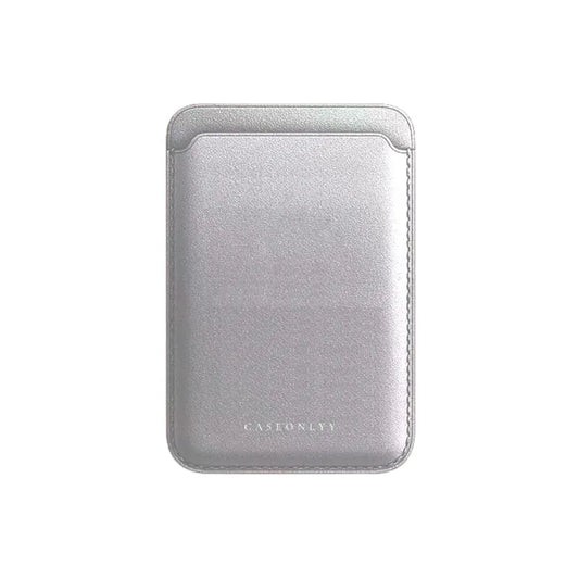 MagSafe 銀色超強磁吸皮革卡套