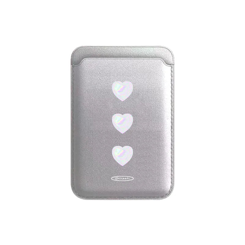 幻彩愛心｜MagSafe 超強磁吸皮革卡套