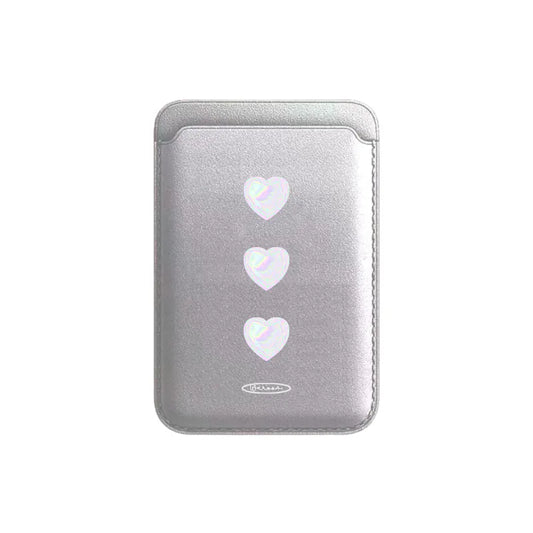 幻彩愛心｜MagSafe 超強磁吸皮革卡套