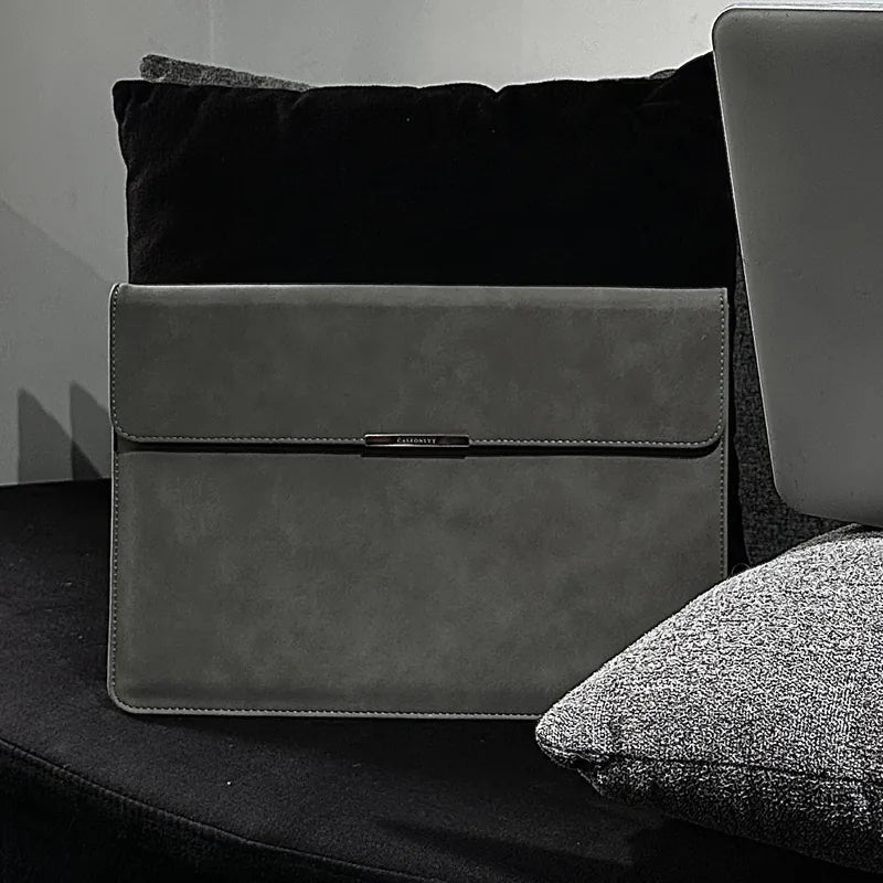 【防水防刮花】仿羊皮隱形磁扣MacBook 保護套