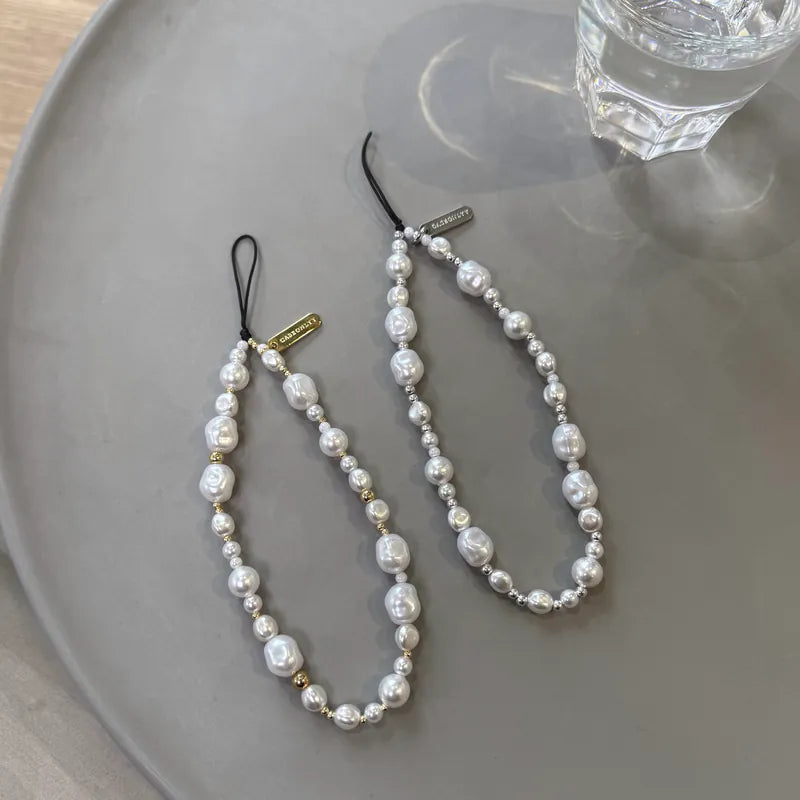 【全手工】珍珠手機串珠鏈